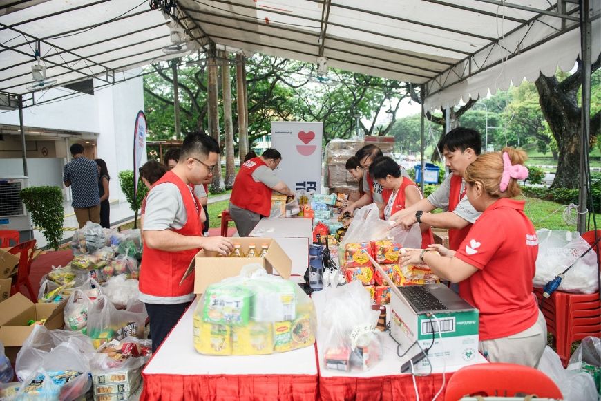 Food donations for the new Food from the Heart Community Shop @ Bedok South